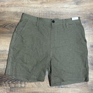 Hurley Men's Forest Green Flat Front Shorts